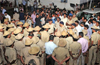 Cops, public protest against alleged suspension of Circle Inspector  Pramod